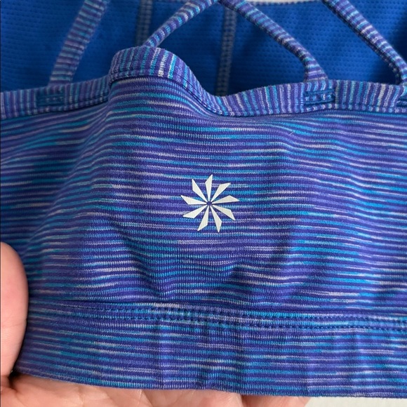 Athleta Women's Blue Strappy Sports Bra Workout Bra Size XL - Picture 5 of 12